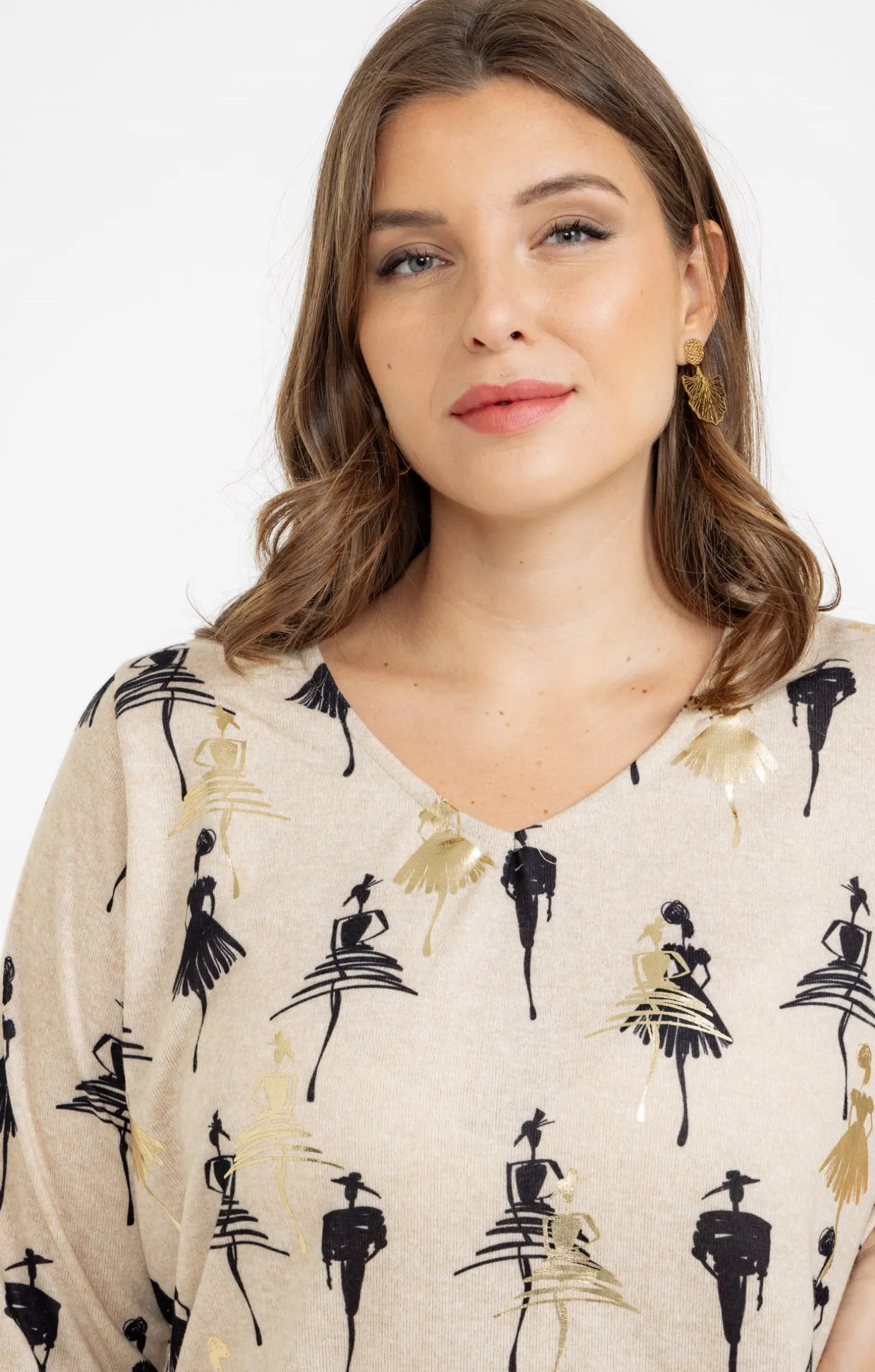 Tee-shirt maille chaude imprimé