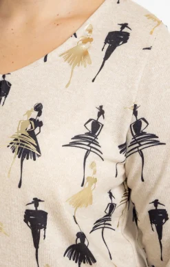 Tee-shirt maille chaude imprimé