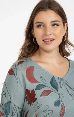 Tee-shirt maille chaude imprimé visages