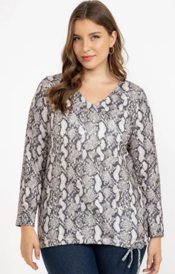 Tee-shirt maille chaude imprimé python