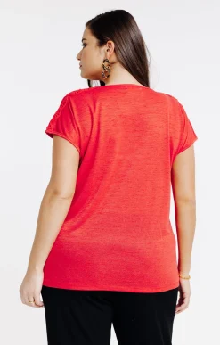 Tee-shirt uni effet lin
