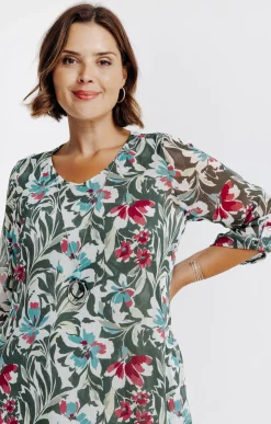 Tunique imprimée avec collier