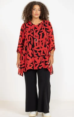 Tunique imprimée avec collier