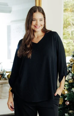 Tunique unie avec strass