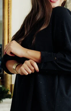 Tunique unie avec strass