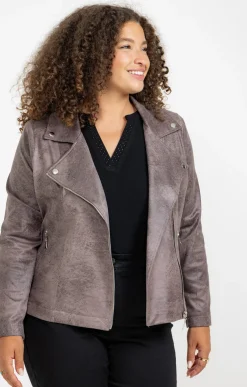 Veste biker zippée