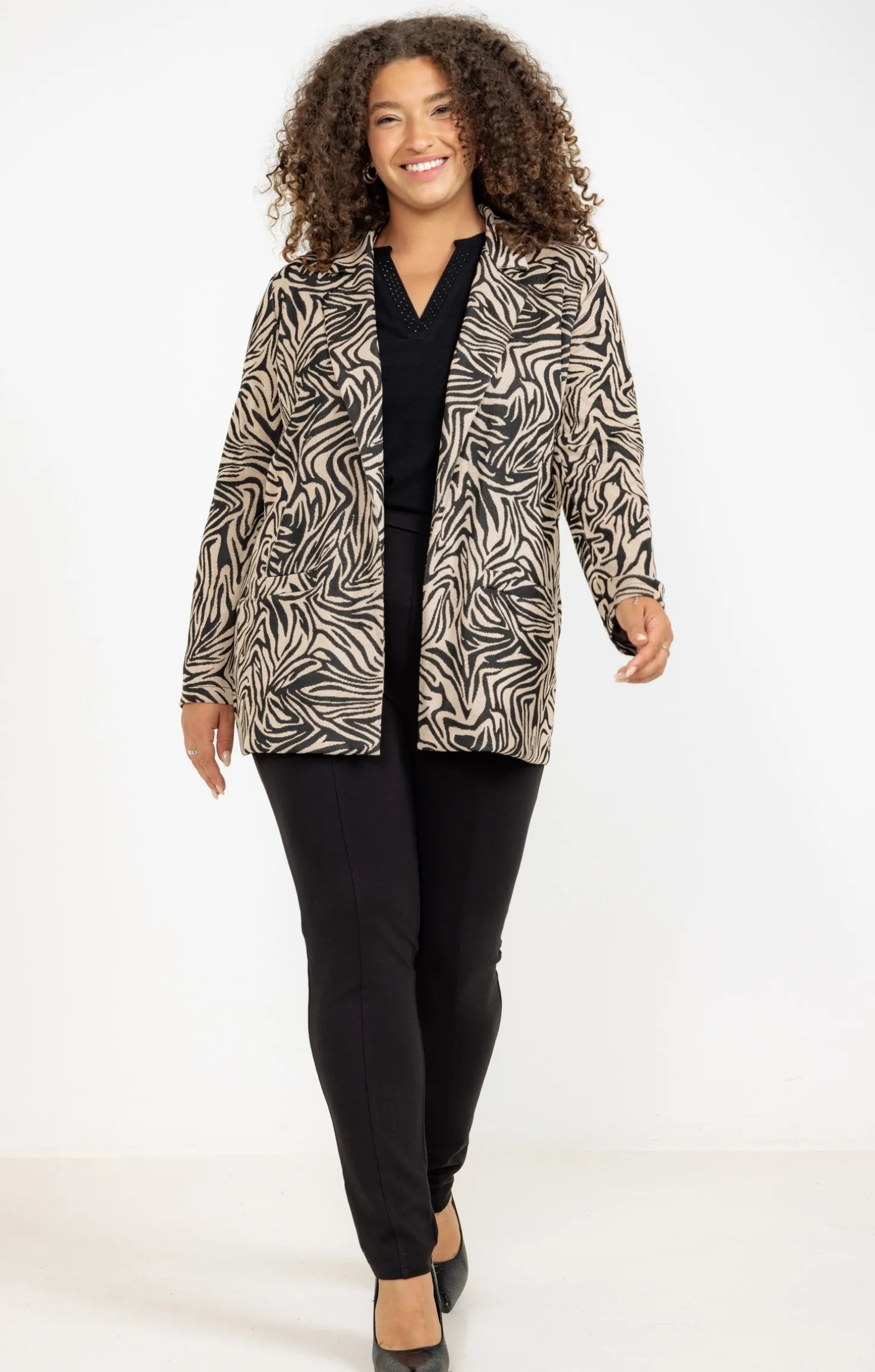 Veste de tailleur zébrée
