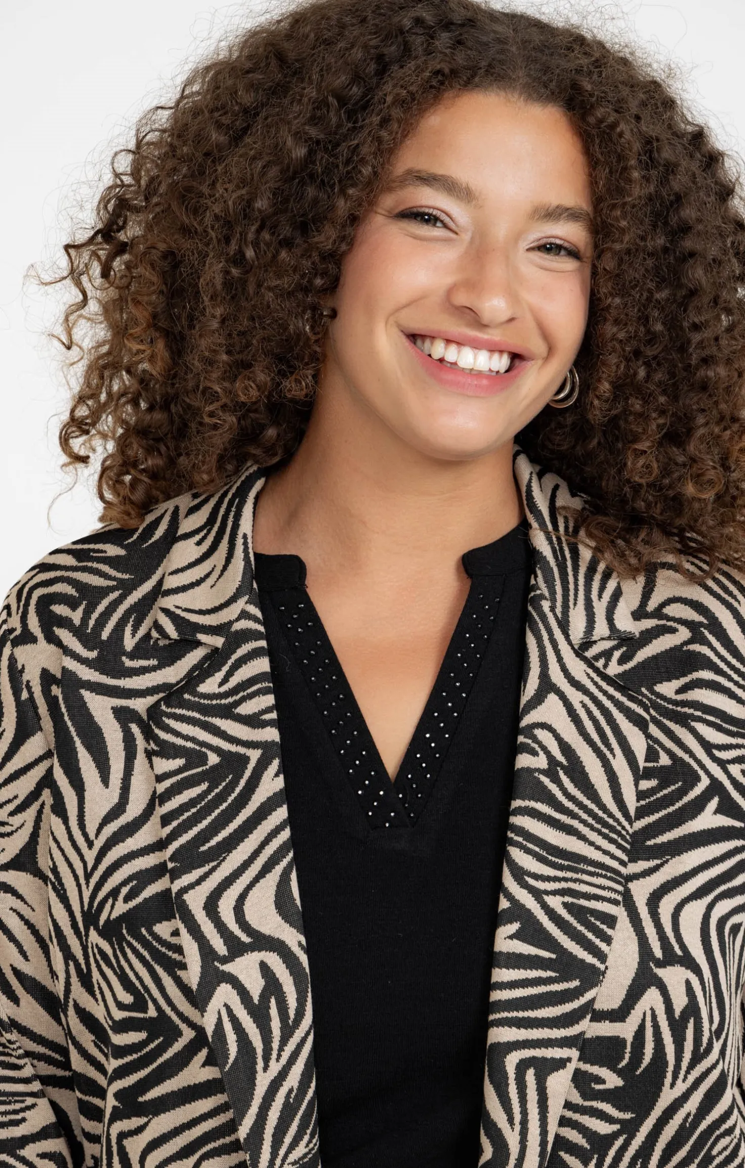 Veste de tailleur zébrée