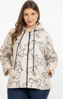 Veste imprimé chat