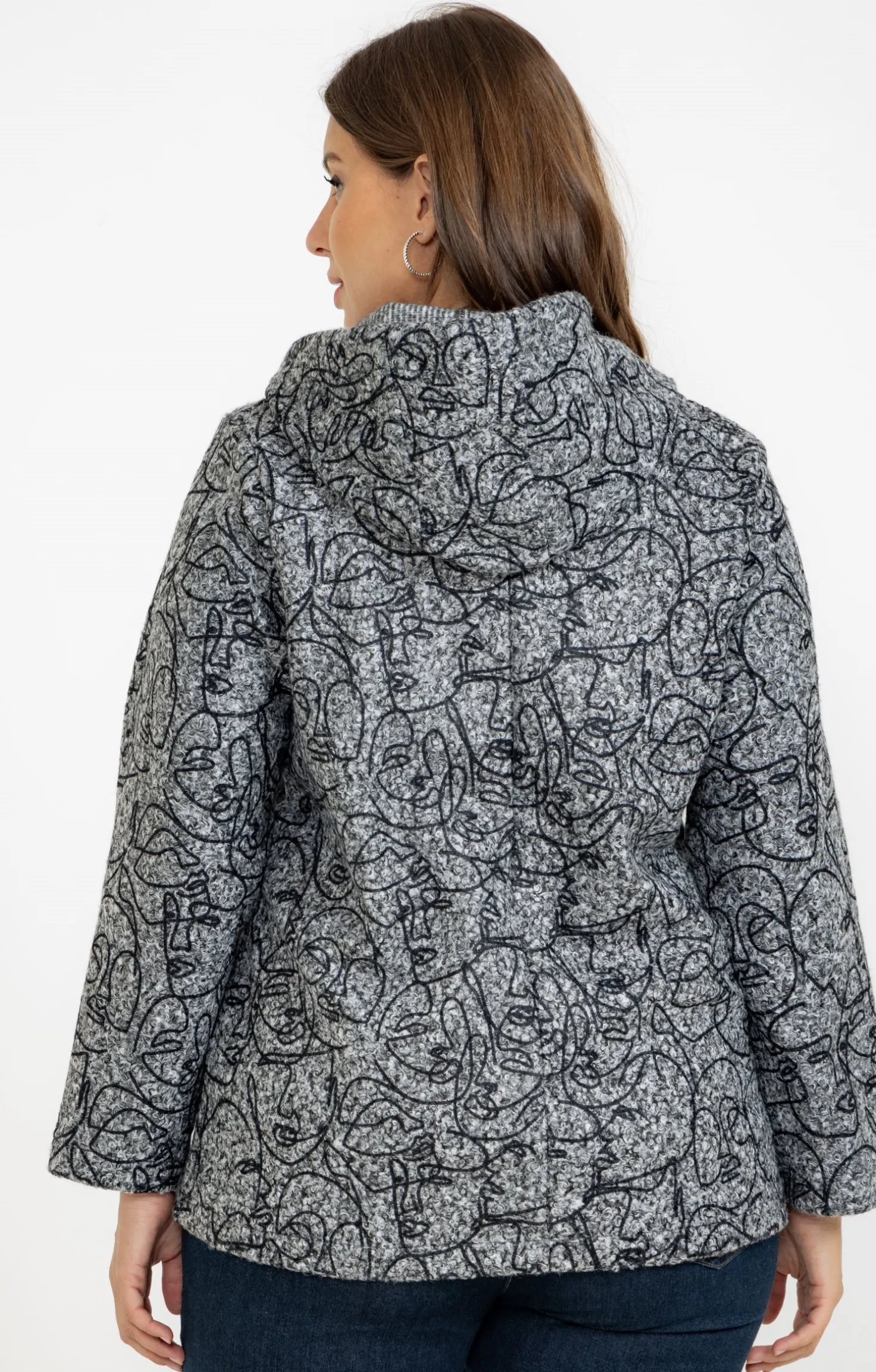 Veste imprimée en bouclette