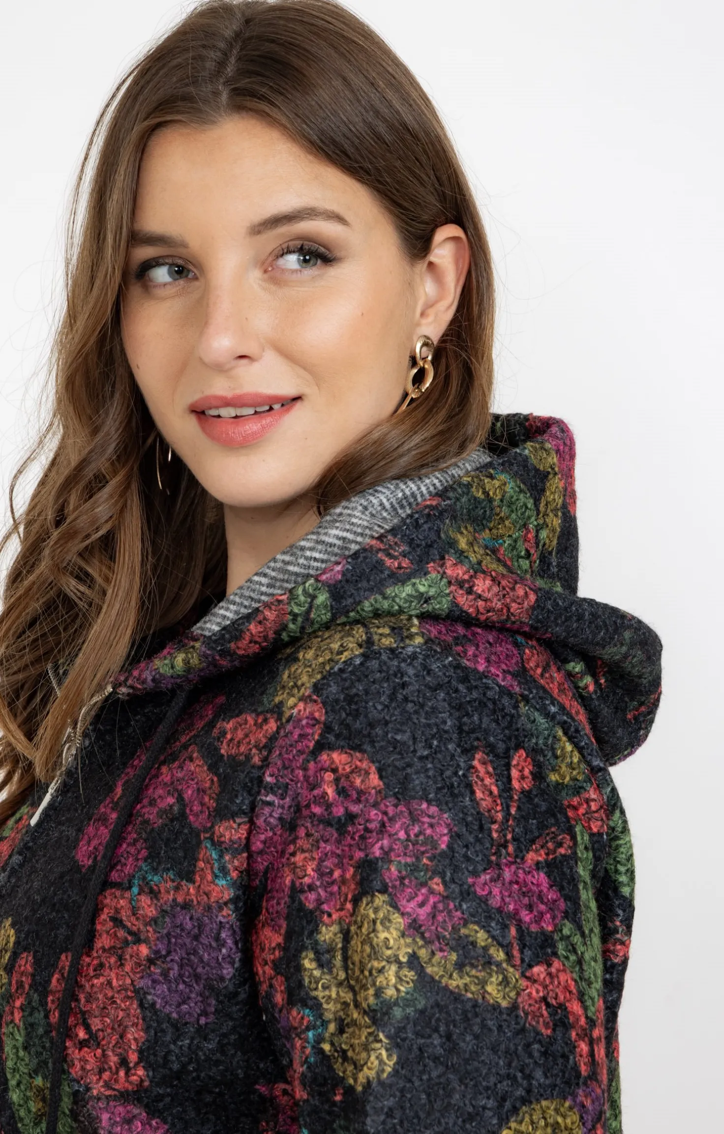 Veste imprimée en bouclette