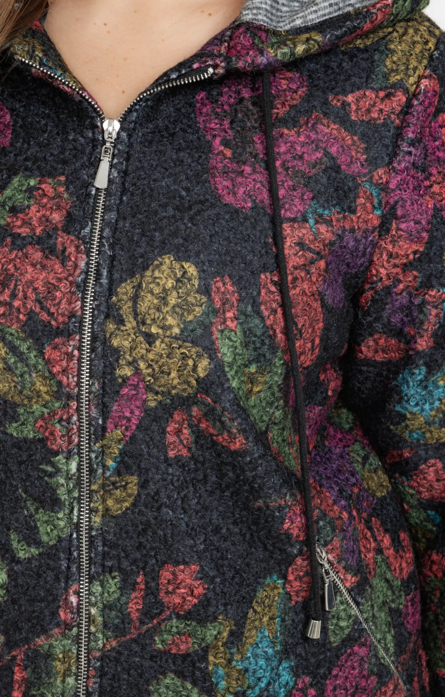 Veste imprimée en bouclette